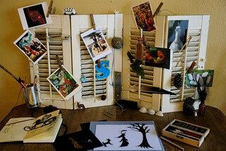 Shutters as a card hangers