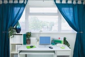 Office at home with Shutters