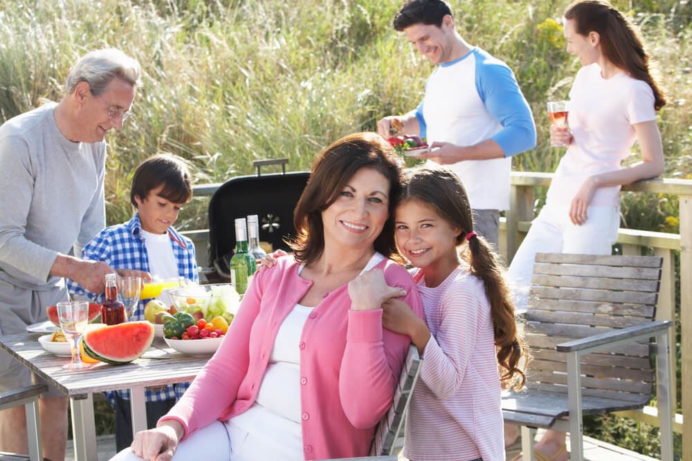 family having a bbq