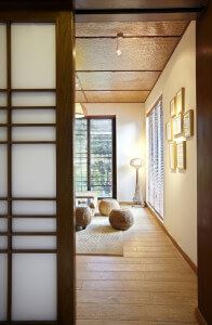 Japanese Paper Screens Dividing a room