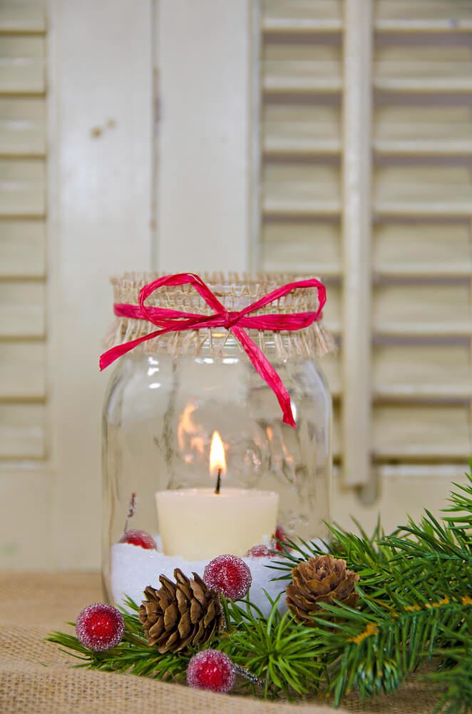 candle and shutters