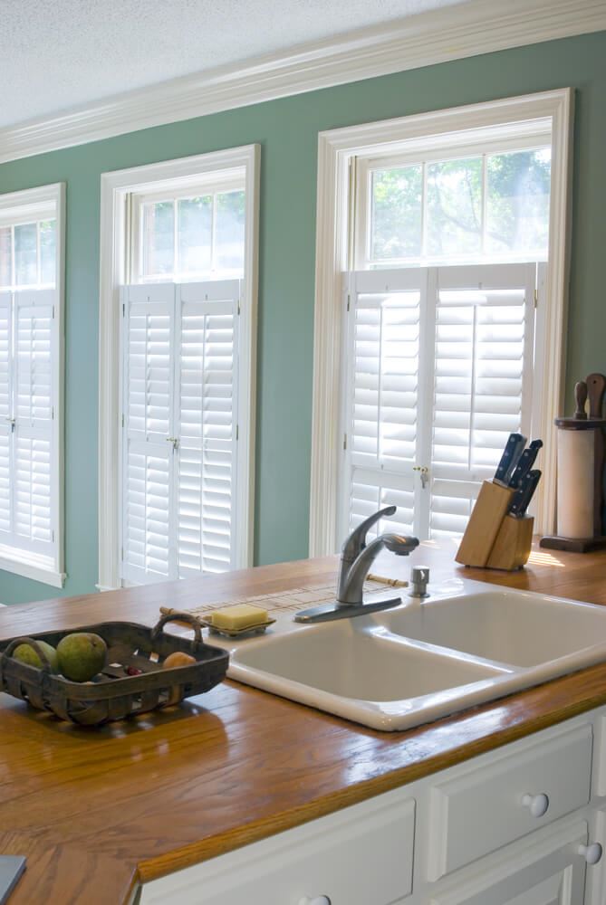 shutters in kitchen