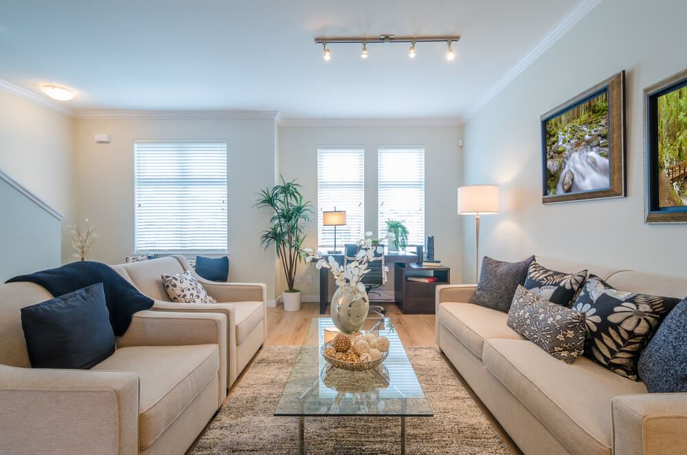 tidy living room