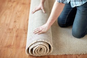 rolling out rug