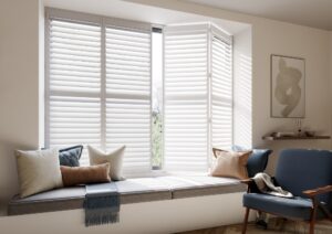 white bifold shutters