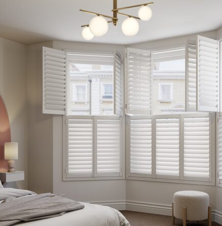 white bedroom shutters