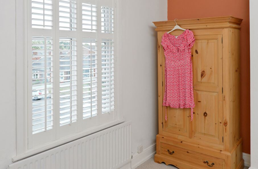 White bedroom shutters