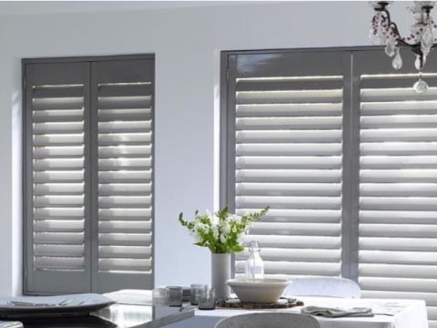 grey kitchen shutters