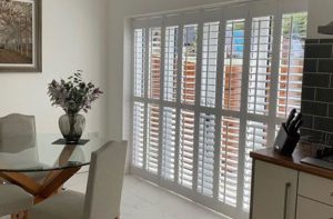 white patio shutters