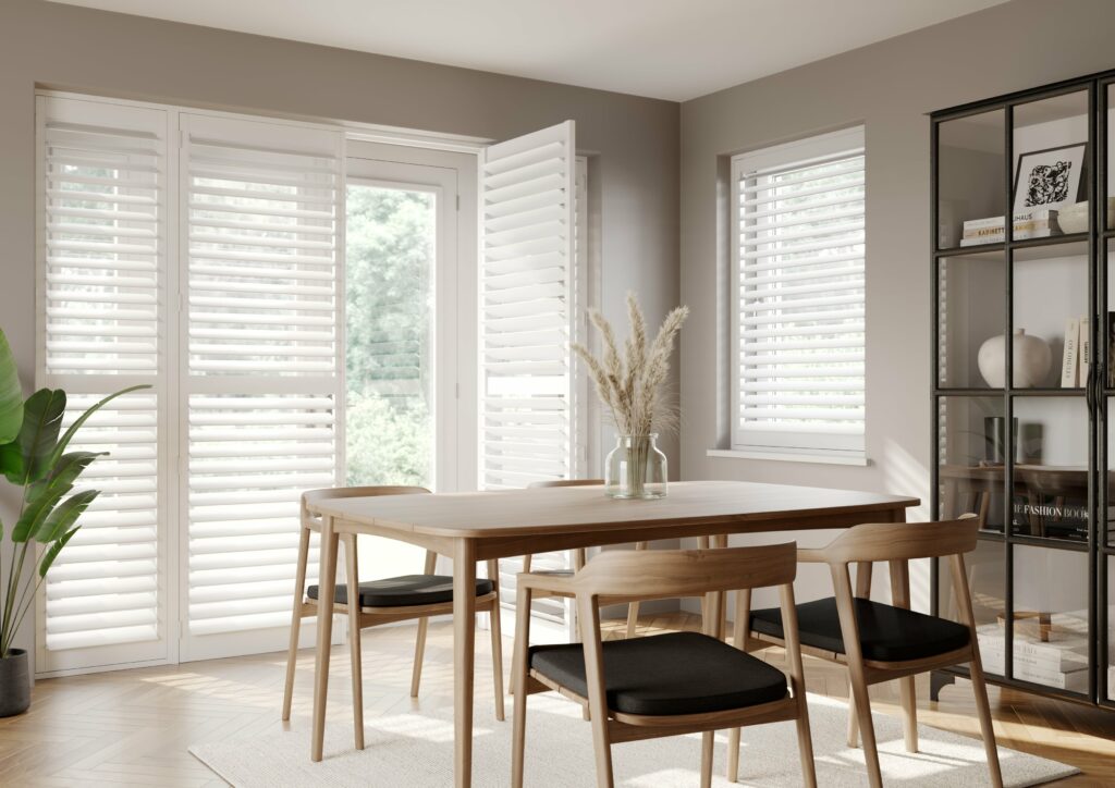 kitchen with shutters